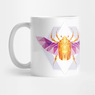 Bright low poly scarab Mug